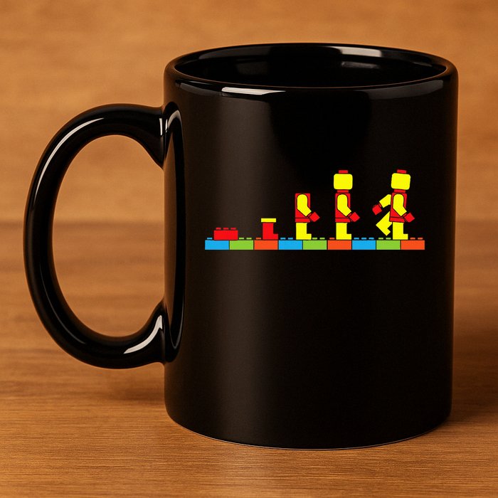 Bricks Evolution Master Builder Building Blocks 11oz C Handle Ceramic Mug
