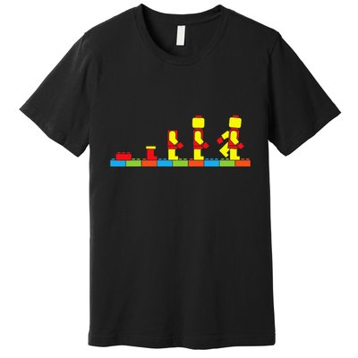 Bricks Evolution Master Builder Building Blocks Premium T-Shirt