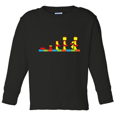 Bricks Evolution Master Builder Building Blocks Toddler Long Sleeve Shirt
