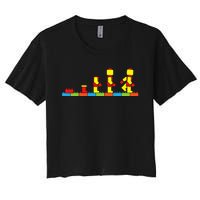 Bricks Evolution Master Builder Building Blocks Women's Crop Top Tee