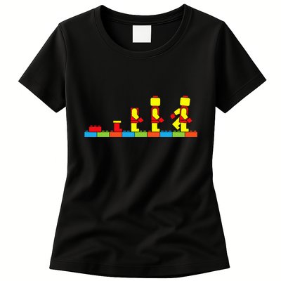 Bricks Evolution Master Builder Building Blocks Womens T-Shirt
