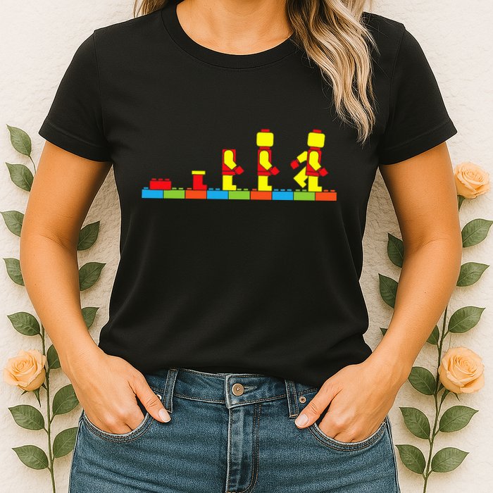 Bricks Evolution Master Builder Building Blocks Womens T-Shirt