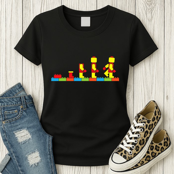 Bricks Evolution Master Builder Building Blocks Womens T-Shirt