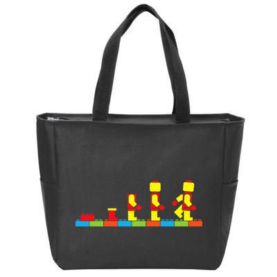 Bricks Evolution Master Builder Building Blocks Zip Tote Bag