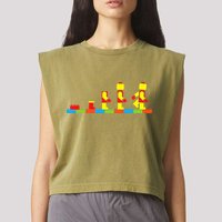 Bricks Evolution Master Builder Building Blocks Garment-Dyed Women's Muscle Tee
