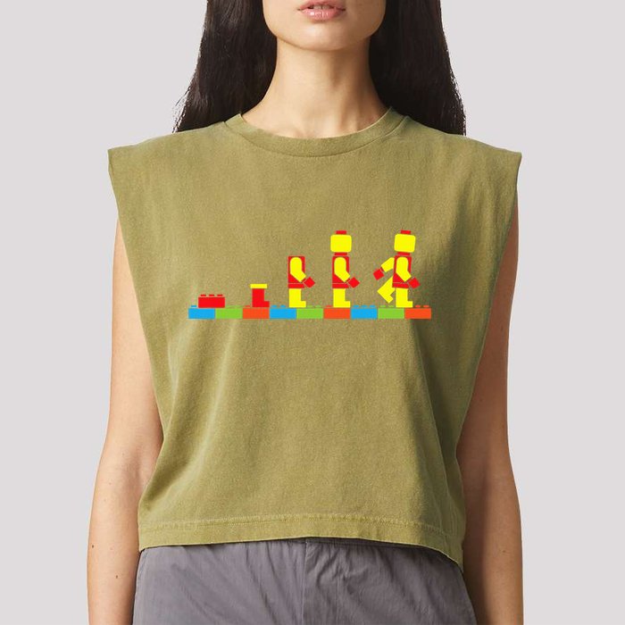 Bricks Evolution Master Builder Building Blocks Garment-Dyed Women's Muscle Tee