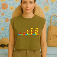 Bricks Evolution Master Builder Building Blocks Garment-Dyed Women's Muscle Tee