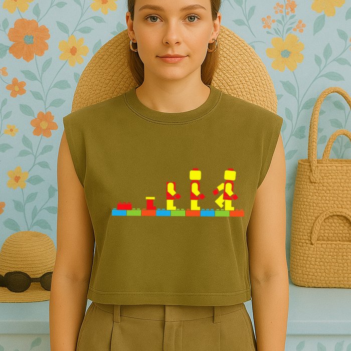Bricks Evolution Master Builder Building Blocks Garment-Dyed Women's Muscle Tee