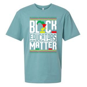 Black Educators Matter Teacher Black History Juneteenth Gift Sueded Cloud Jersey T-Shirt