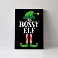 Bossy Elf Matching Family Group Christmas Party Canvas