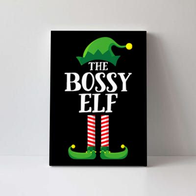 Bossy Elf Matching Family Group Christmas Party Canvas