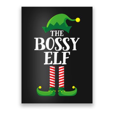 Bossy Elf Matching Family Group Christmas Party Poster