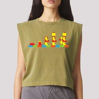 Bricks Evolution Master Builder Building Blocks Garment-Dyed Women's Muscle Tee