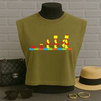 Bricks Evolution Master Builder Building Blocks Garment-Dyed Women's Muscle Tee