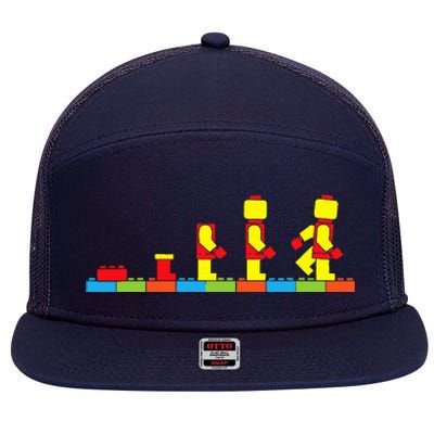 Bricks Evolution Master Builder Building Blocks 7 Panel Mesh Trucker Snapback Hat