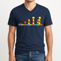 Bricks Evolution Master Builder Building Blocks V-Neck T-Shirt
