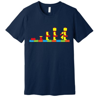 Bricks Evolution Master Builder Building Blocks Premium T-Shirt
