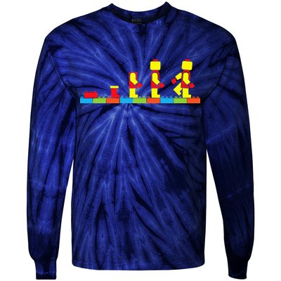 Bricks Evolution Master Builder Building Blocks Tie-Dye Long Sleeve Shirt
