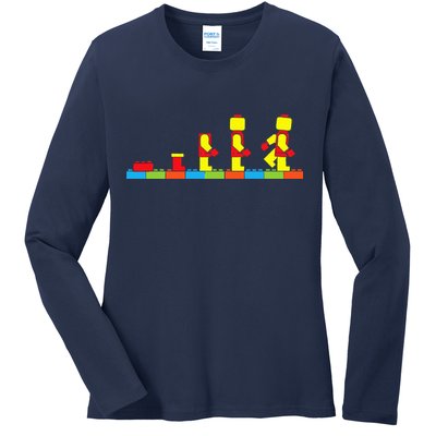 Bricks Evolution Master Builder Building Blocks Ladies Long Sleeve Shirt