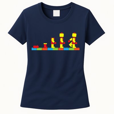 Bricks Evolution Master Builder Building Blocks Womens T-Shirt