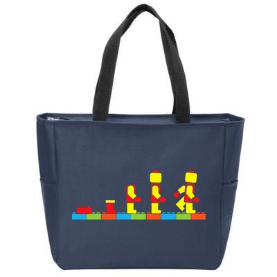 Bricks Evolution Master Builder Building Blocks Zip Tote Bag