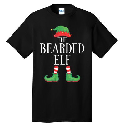 Bearded Elf Matching Group Xmas Funny Family Christmas Tall T-Shirt