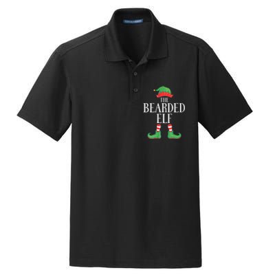 Bearded Elf Matching Group Xmas Funny Family Christmas Dry Zone Grid Polo