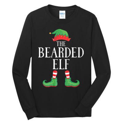 Bearded Elf Matching Group Xmas Funny Family Christmas Tall Long Sleeve T-Shirt