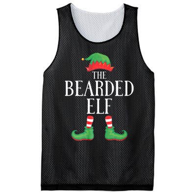 Bearded Elf Matching Group Xmas Funny Family Christmas Mesh Reversible Basketball Jersey Tank