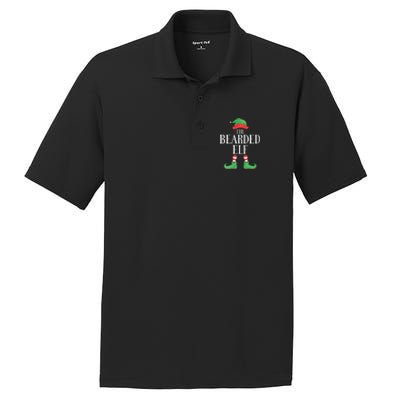 Bearded Elf Matching Group Xmas Funny Family Christmas PosiCharge RacerMesh Polo