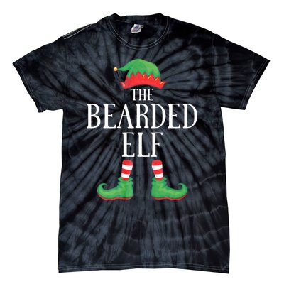 Bearded Elf Matching Group Xmas Funny Family Christmas Tie-Dye T-Shirt