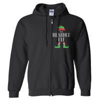 Bearded Elf Matching Group Xmas Funny Family Christmas Full Zip Hoodie