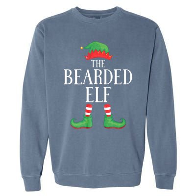 Bearded Elf Matching Group Xmas Funny Family Christmas Garment-Dyed Sweatshirt