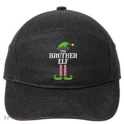 Brother Elf Matching Family Group Christmas Party 7-Panel Snapback Hat