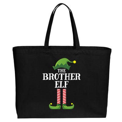 Brother Elf Matching Family Group Christmas Party Cotton Canvas Jumbo Tote