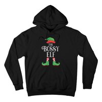 Bossy Elf Matching Group Xmas Funny Family Christmas Hoodie