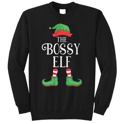 Bossy Elf Matching Group Xmas Funny Family Christmas Sweatshirt