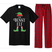 Bossy Elf Matching Group Xmas Funny Family Christmas Pajama Set