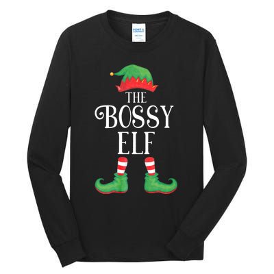 Bossy Elf Matching Group Xmas Funny Family Christmas Tall Long Sleeve T-Shirt