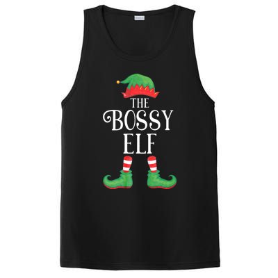 Bossy Elf Matching Group Xmas Funny Family Christmas PosiCharge Competitor Tank