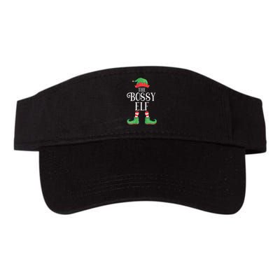 Bossy Elf Matching Group Xmas Funny Family Christmas Valucap Bio-Washed Visor