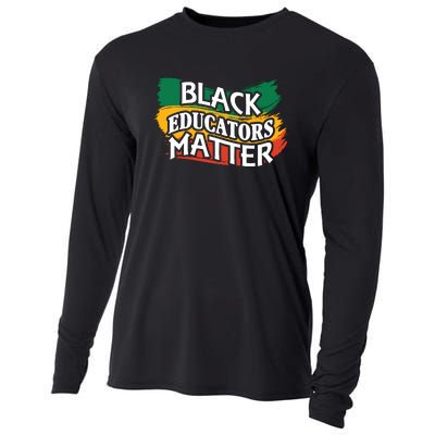 Black Educators Matter Teacher Black History Month Cooling Performance Long Sleeve Crew