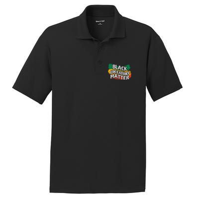 Black Educators Matter Teacher Black History Month PosiCharge RacerMesh Polo