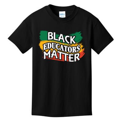 Black Educators Matter Teacher Black History Month Kids T-Shirt