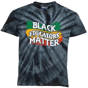 Black Educators Matter Teacher Black History Month Kids Tie-Dye T-Shirt