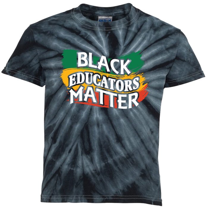 Black Educators Matter Teacher Black History Month Kids Tie-Dye T-Shirt