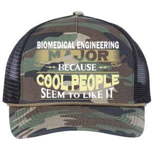 Biomedical Engineering Major Cool People Like It College Gift Retro Rope Trucker Hat Cap