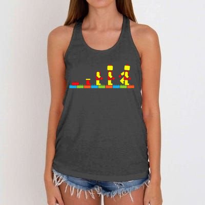 Bricks Evolution Master Builder Building Blocks Women's Knotted Racerback Tank