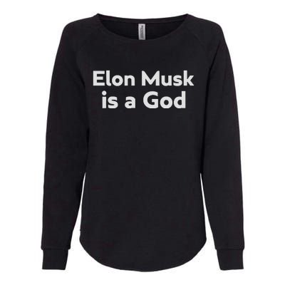 Biden Elon Musk Is A God Womens California Wash Sweatshirt