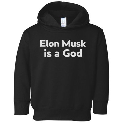 Biden Elon Musk Is A God Toddler Hoodie